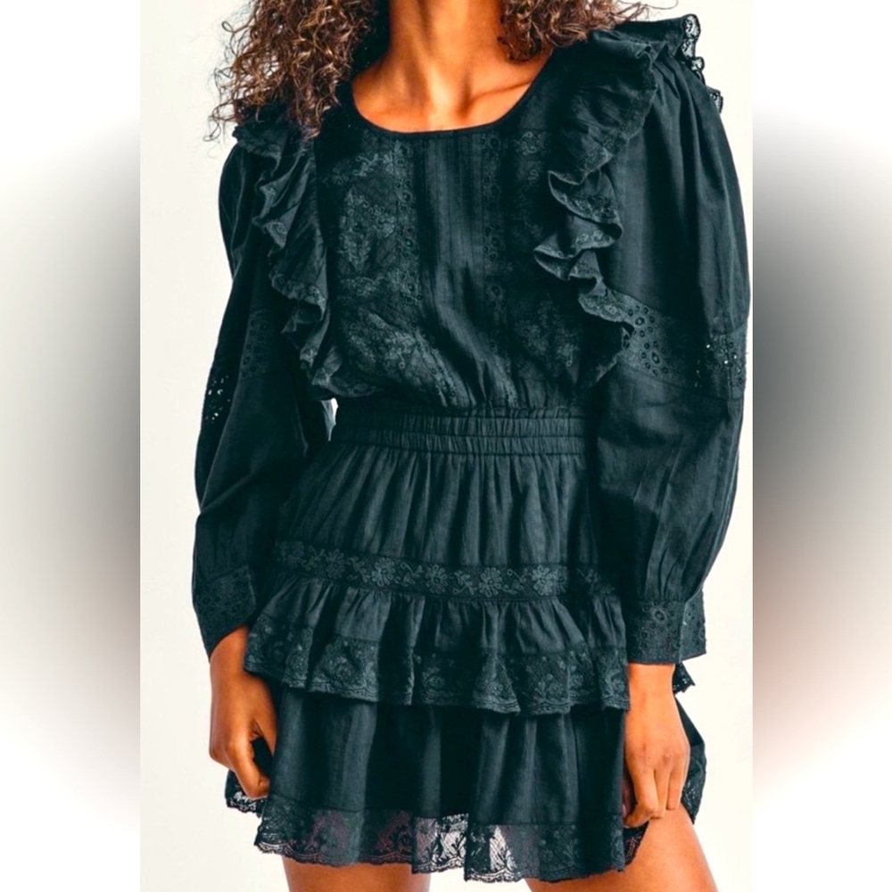 LoveShackFancy dress. Black XS.